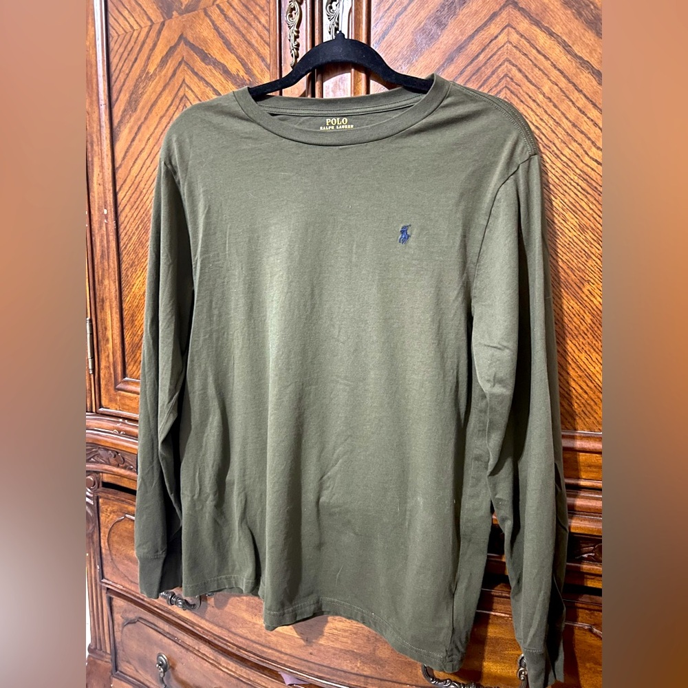 Polo shirt, olive green xl (18-20 youth)